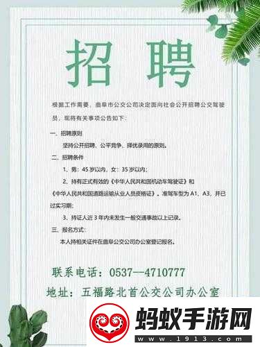 混乱小镇公交车售票员招聘条件
